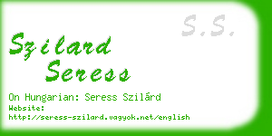 szilard seress business card